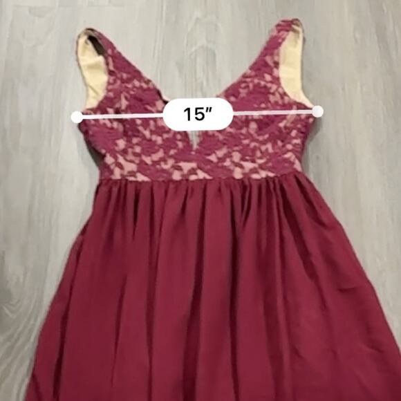 Lulus Make Way For Wonderful Berry Red Lace Sleeveless Maxi Dress Size S - Picture 13 of 14